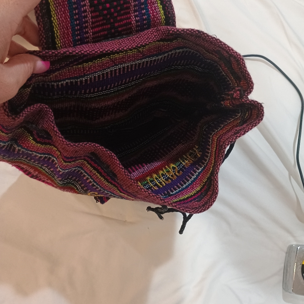 Argentinians Mr Pinzon Striped Colorful Cabo San Lucas Mexico Backpack Purse - Picture 4 of 5